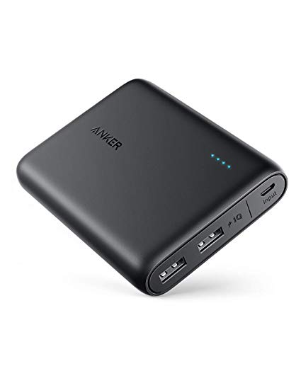 Anker PowerCore 10400mAH 2-Port Ultra Portable Charger for Apple iPhone, iPad, Samsung Galaxy (Black)