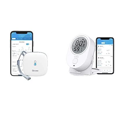 Govee WiFi Temperature Humidity Monitor H5051 Bundle with Govee WiFi Thermometer Hygrometer H5179