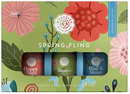 Woolzies 100% Pure & Natural Spring Fling Essential Oil Set of 3 | Highest Quality Aromatherapy Therapeutic Grade | Incl. Happy Days, Bloom, Rise n Shine Blends