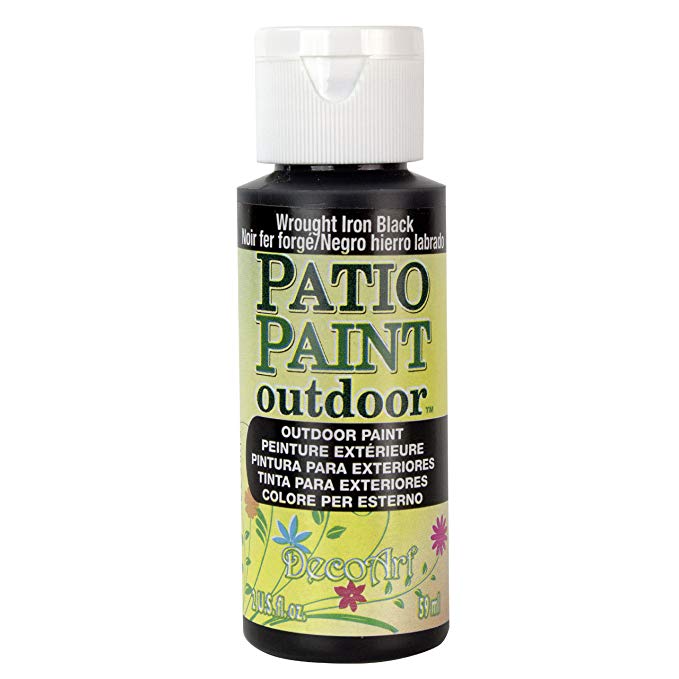 DecoArt Patio Paint, 2-Ounce, Wrought Iron Black