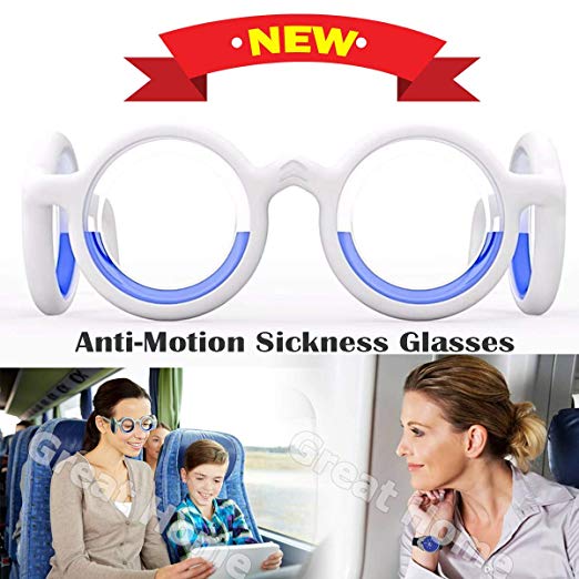 Anti Motion Sickness Seasickness Halo Aircraft Glasses Ultra-Light Foldable Portable Relieve Glasses Adsorption Fruity Fragrance for Adults or Kids Travel Plane Car Boat Pregnancy Safe