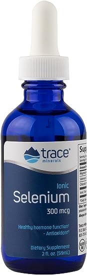 Trace Minerals | Liquid Ionic Selenium 300 mcg Dietary Supplement | Antioxidant, Supports Immunity, Thyroid Health | Vegan, Gluten Free, Non-GMO | 2 fl oz (1 pack), 48 servings