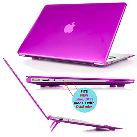 iPearl mCover Hard Shell Cover Case with FREE keyboard cover for 13.3-inch Apple MacBook Air A1369 & A1466 - PURPLE