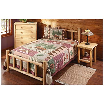 CASTLECREEK Cedar Log Bed, Twin