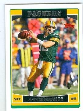 Aaron Rodgers football card (Green Bay Packers) 2006 Topps #84 Rookie Season