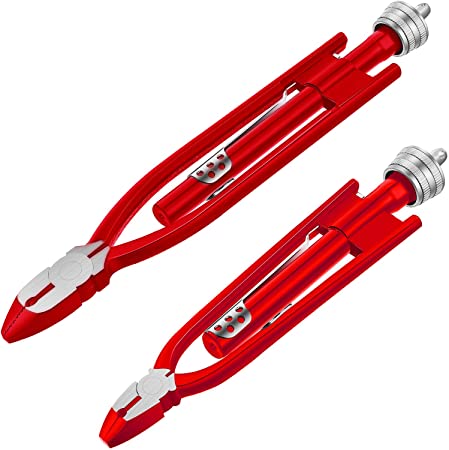 2 Pieces Aircraft Safety Wire Twisting Pliers Tools Wire Twist Pliers 9 Inch 6 Inch Lock Twister Safety Wire Pliers for Aircraft Auto Industry (Red)