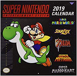 Super Nintendo Retro Art 2019 Wall Calendar