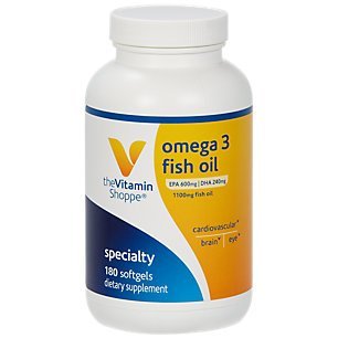 the Vitamin Shoppe Omega-3 Fish Oil 180 Softgels