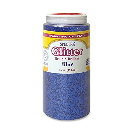 Pacon Spectra Glitter Sparkling Crystals, Blue, 16-Ounce Jar (91750)