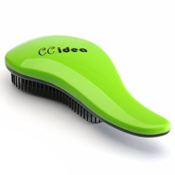 CCIDEA Detangling Brush - Glide Thru Detangler Hair Comb or Brush - No More Tangle - Adults & Kids (green)