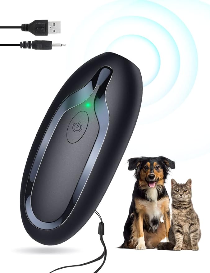 Anti Barking Device, Handheld Stop Dog Barking Device, Rechargeable Dog Training Aid Anti Bark Tool with 16.4ft Effective Range, Safe Mini Dog Barking Deterrent Devices for Small Large Dogs Outdoor