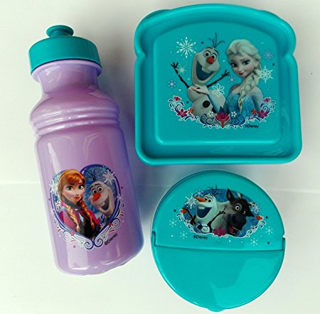 Exclusive Disney's Frozen Featuring Anna, Elsa and Olaf 3-Piece Lunch Box Set