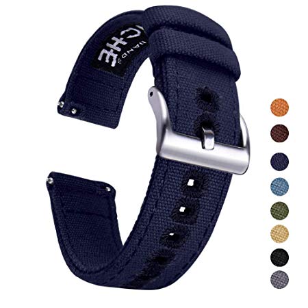 Ritche Canvas Quick Release Watch Band 18mm 20mm 22mm Replacement Watch Straps for Men Women