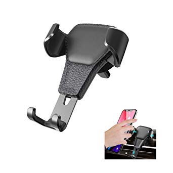 Ebow Air Vent Phone Holder Gravity Reaction Car Mobile Phone Holder Clip Type Air Vent Monut for All GPS Smart Phone (Black)