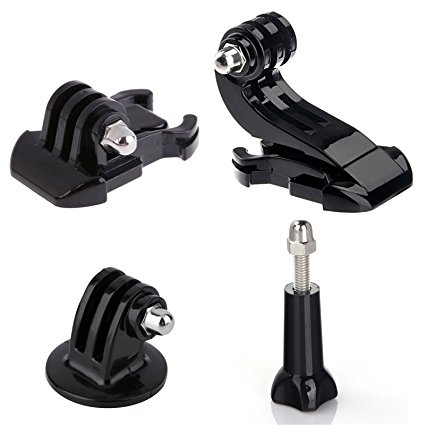 SHOOT 4in1 Kit Tripod adapter   J-Hook Buckle Mount   Quick Release Buckle   Long Screw for Gopro Hero 5/4/3 /3 sj4000 cameras