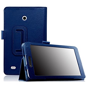 Famavala PU Leather Case Cover For 7" LG G Pad 7.0 V400 / V410 (LTE) / VK410 / UK410 / LK430 (G Pad F7.0) 7-Inch Android Tablet (Blue)