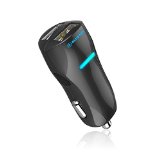 TeckNet PowerDash 48A24W 2-Port Rapid USB Car Charger with BLUETEK Technology for Apple iPhone iPad Air iPad Mini iPod Samsung Galaxy and More Mobile Phone and Tablets