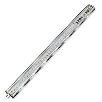 LEDwholesalers Linkable Low Profile Aluminum LED Rigid Strip for Display Case and Under Cabinet Light, 12-Inch, White, 1986WH