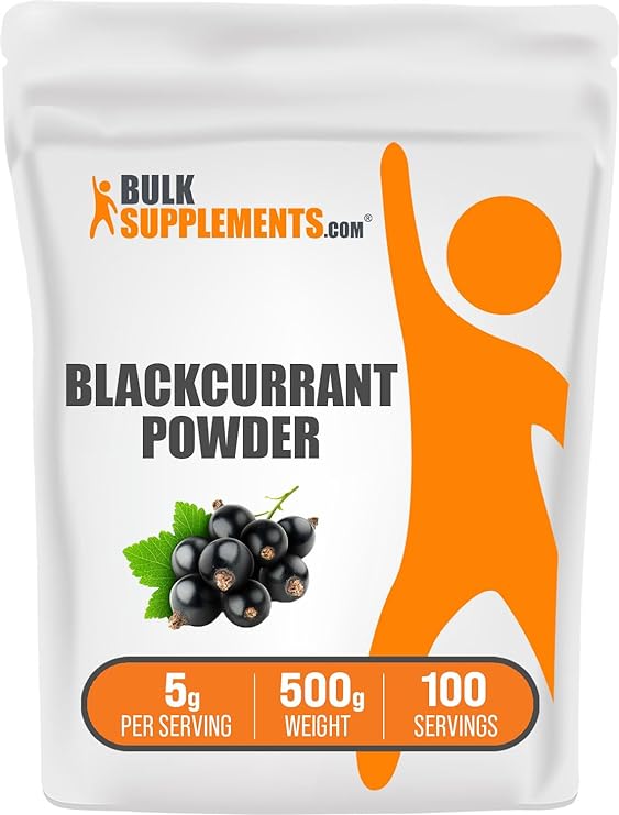 BULKSUPPLEMENTS.COM Blackcurrant Powder - Black Currant Berry Powder - Antioxidants Supplement - Eye Supplements - Dried Fruit Powder - Black Currants Powder (500 Grams - 1.1 lbs)