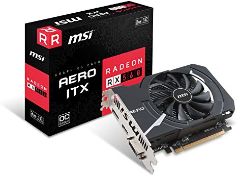 MSI Radeon RX 560 AERO ITX 2G OC Gaming DirectX 12 VR Ready CFX Graphcis Card