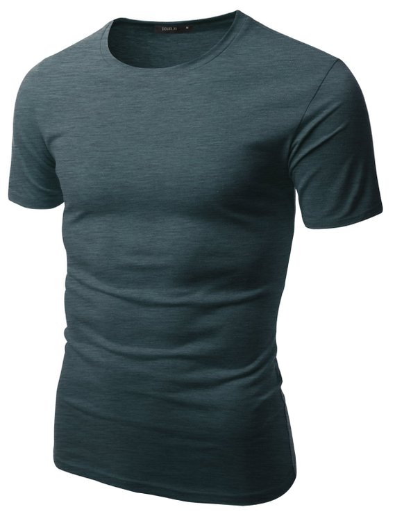 Doublju Mens Crew Neck T-shirts Short Sleeve
