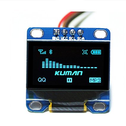 Kuman 0.96 Inch Blue IIC OLED Moudle I2c IIC Serial 128x64 LCD Display for Arduino Raspberry pi KY34-B