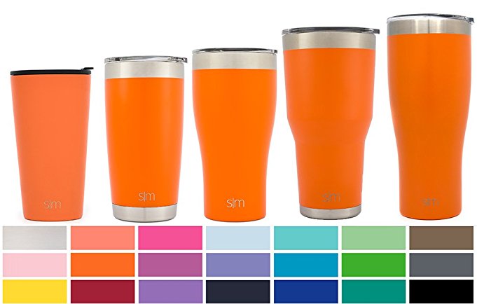 Simple Modern Pint 16oz Tumbler - Vacuum Insulated Double-Walled 18/8 Stainless Steel Hydro Travel Mug - Coffee Cup Flask - Autumn Orange