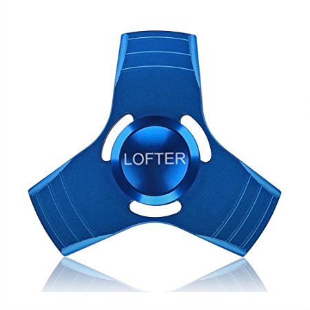 Fidget Spinner, LOFTER Tri-Spinner Hand Spinner Fidget Stress Reducer Toys for Kids & Adults Relieve EDC, ADHD, Anxiety and Boredom (Blue)