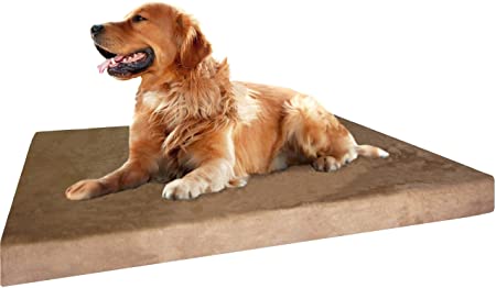 Dogbed4less Memory Foam Dog Bed | True Pressure-Relief Orthopedic, Waterproof Case and 2 Washable External Covers | 7 Sizes 2 Colors