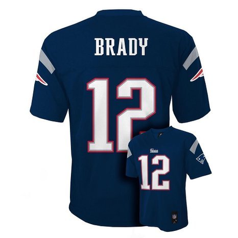 Tom Brady New England Patriots NFL Kids Navy Home Mid-tier Jersey