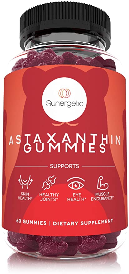 Premium Astaxanthin Gummies – Powerful Astaxanthin 4mg Gummies with Clinically Studied AstaReal® - Supports Skin, Joint, Muscles & Eye Health – 60 Berry Flavored Astaxanthin Gummies