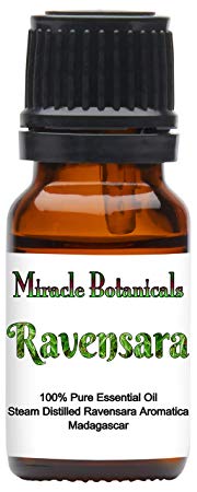 Miracle Botanicals Ravensara Essential Oil - 100% Pure Ravensara Aromatica - 10ml or 30ml Sizes - Therapeutic Grade - 10ml