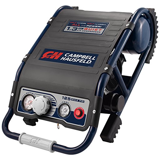 Quiet Air Compressor, Lightweight 29 Lbs, 1.3 gallon Slim Suitcase, Half The Noise, 4X The Life, All The Power (Campbell Hausfeld DC010500)