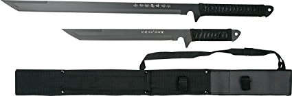 BladesUSA HK-1067 Twin Ninja Swords, Black, 18-Inch and 26-Inch Lengths