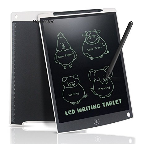 Newyes 12-Inch LCD Writing tablet- Drawing board gifts for kids office writing memo board (White)