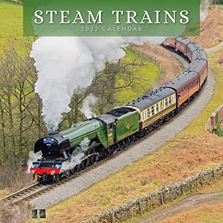 2022 Steam Trains Monthly Wall Calendar by Red Robin 12" x 12"