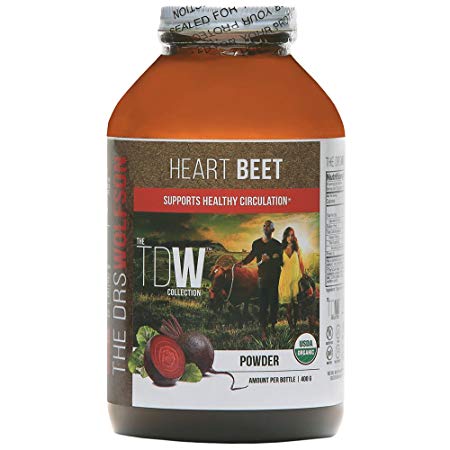 Heart Beet - All Natural Beetroot Powder Blend | 100% Certified Organic | Nitric Oxide Supplement - Boost Energy and Improve Blood Health - (400 g) - Keto, Vegan, Paleo Friendly
