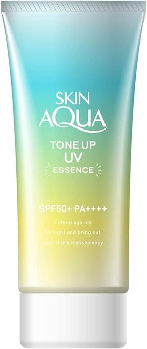 Skin Aqua Sunscreen Tone Up Uv Essence Mint Green Color 2.82oz(80g) Savon Scent