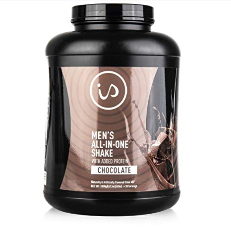 IdealShape Men's All in One Chocolate - Meal Replacement Shake w/Added Protein - Supports Weight Loss & Lean Muscle Mass, Slow Digesting Carbs Keep You Healthy and Full