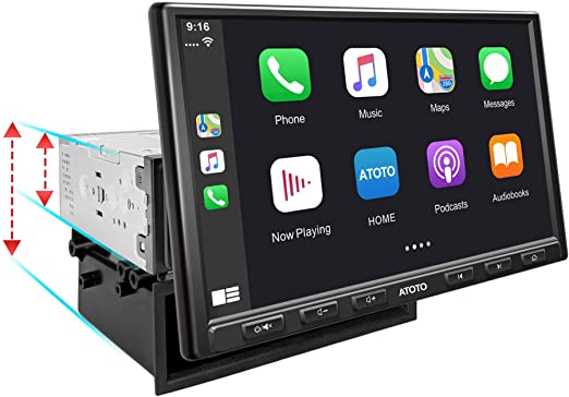 ATOTO F7 Pro 8 inch Single-DIN &Double-DIN Adaptive in-Dash Video Receiver - CarPlay & Android Auto Connection, HD LRV(Live Rearview),Phone Mirroring,Quick Charge,USB/SD(up to 2TB Storage) F7G1A8PE-NA