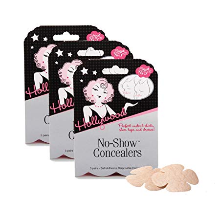 Hollywood Fashion Secrets No-Show Disposable Nipple Concealers, 15 pairs