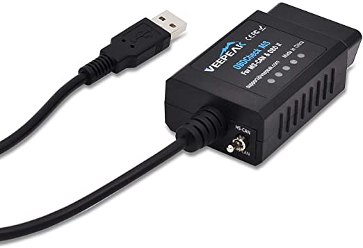 Veepeak USB OBD2 Scanner Adapter for FORScan with MS-CAN HS-CAN Switch, Professional Diagnostic Programming Service Tool for Ford Mazda Lincoln on Windows