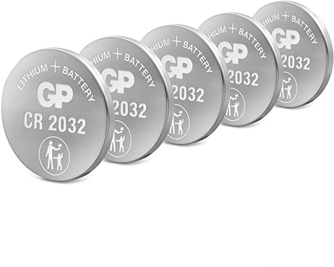 GP CR2032 Lithium Coin Battery 3V (Pack of 5)