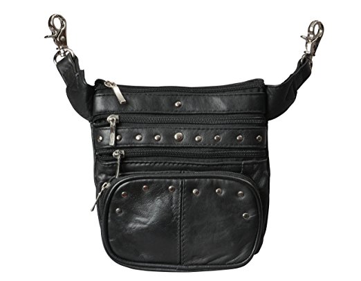 Leather Fanny Pack Hip Belt Purse Bag -Waist Bag For Women by Bayfield Bags- Carry Pouch
