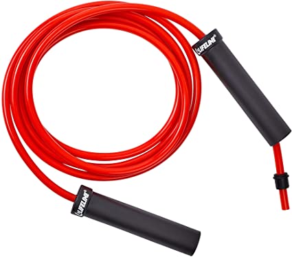 Lifeline Weighted High Speed Jump Rope .75 lb Adjustable Length Ball Bearing Handles for Cardio Endurance Workouts MMA Crossfit and Home Gyms