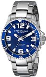 Stuhrling Original Mens 39533U16 Aquadiver Regatta Champion Professional Diver Swiss Quartz Date Blue Bezel Watch