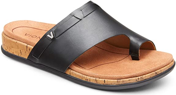 Vionic Women's Cindy Toe-Post Sandal - Ladies Sandals with Concealed Orthotic Arch Support