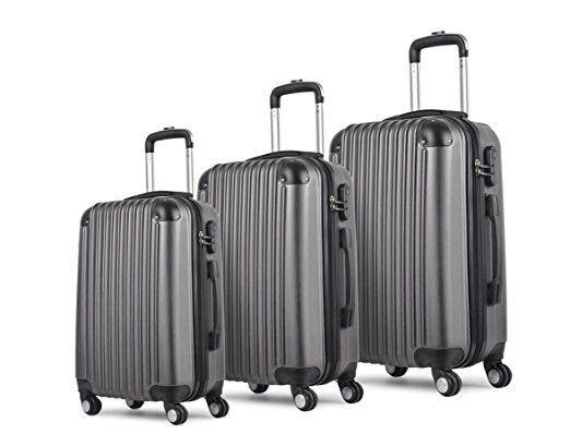 ProHT 3 Piece Luggage Sets 20"24”28" ABS w/Spinner Combination Lock