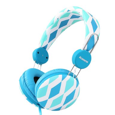Sound Intone IP-810 Stereo Lightweight Portable Wired Kids Girls Headphones with MicrophoneStretching HeadbandMusic Computer Headsets for All 35mm Jack Devices Earphones Blue