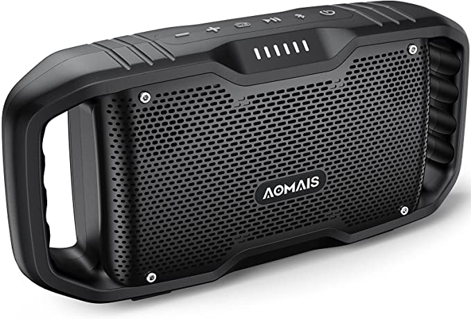 Portable Bluetooth Speaker, AOMAIS Waterproof Outdoor Speaker 50W(70W Peak) Stereo Sound, 30H Playtime Wireless Speakers with Deep Bass and 10000mAh Power Bank, TWS, FM Radio for Party